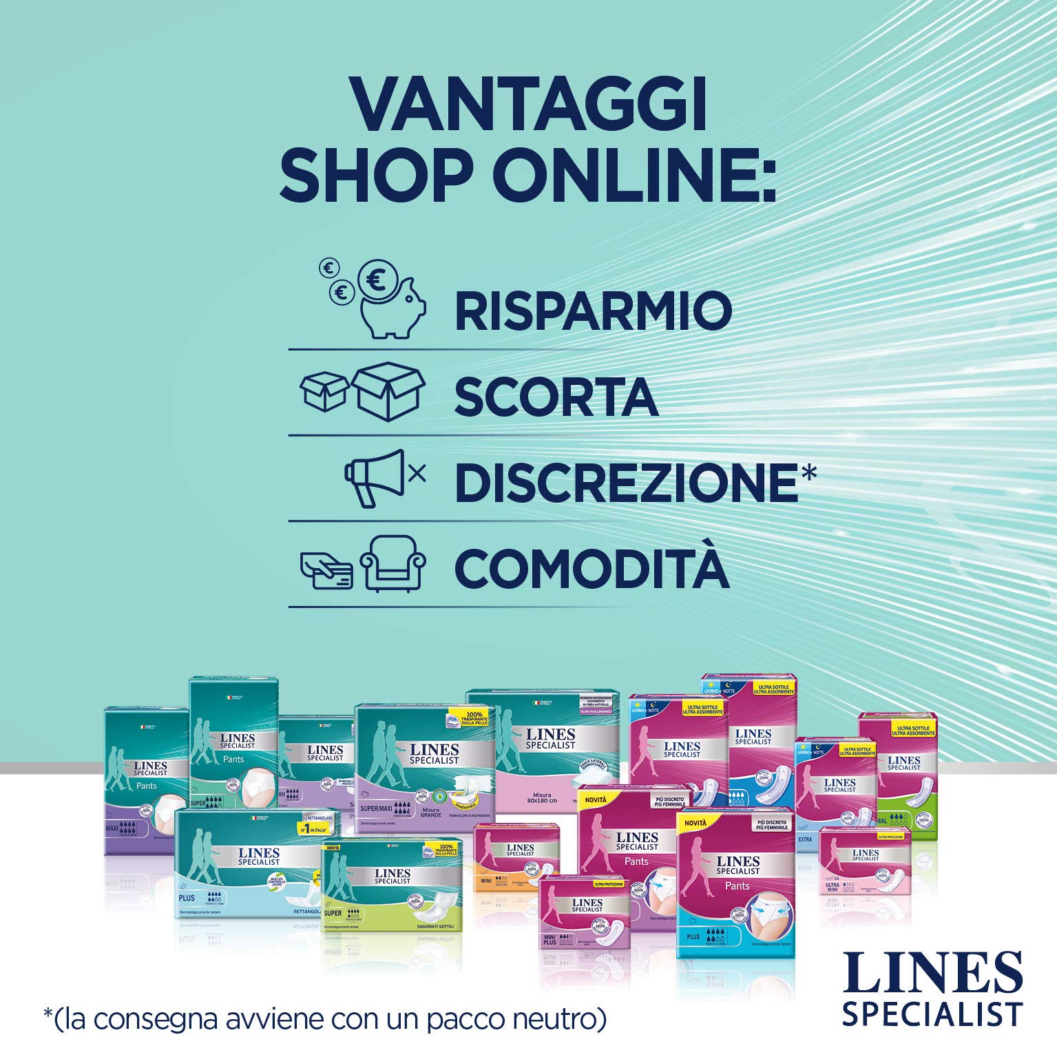 Lines Specialist productos Compresas para incontinencia – 4 paquetes de 15 piezas