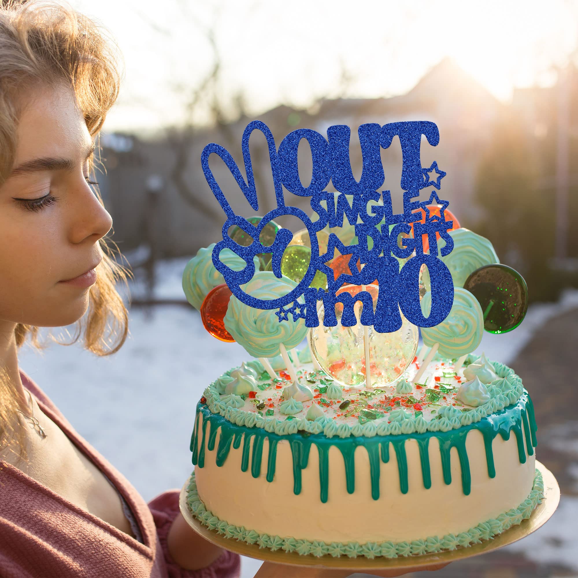 Gyufise Kuchendekoration „I‘m 10“ – Glitzernd & Wiederverwendbar Für Den 10. Geburtstag