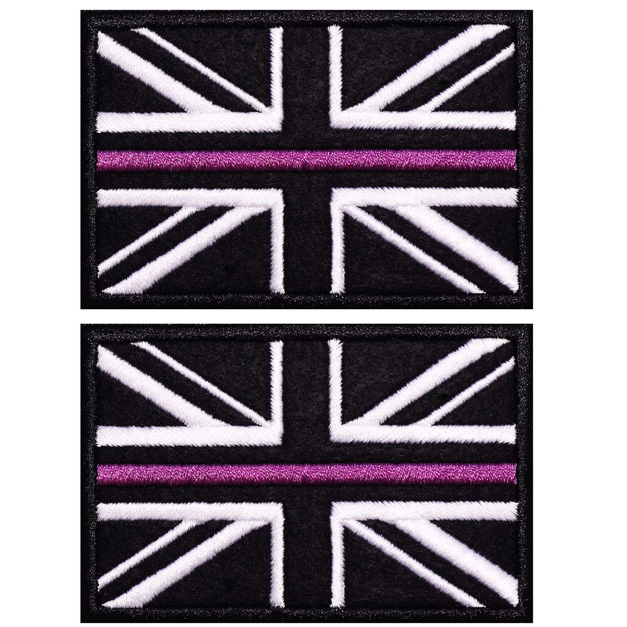 Buy AXEN British Union Jack Velcro Patch Purple Line United Kingdom