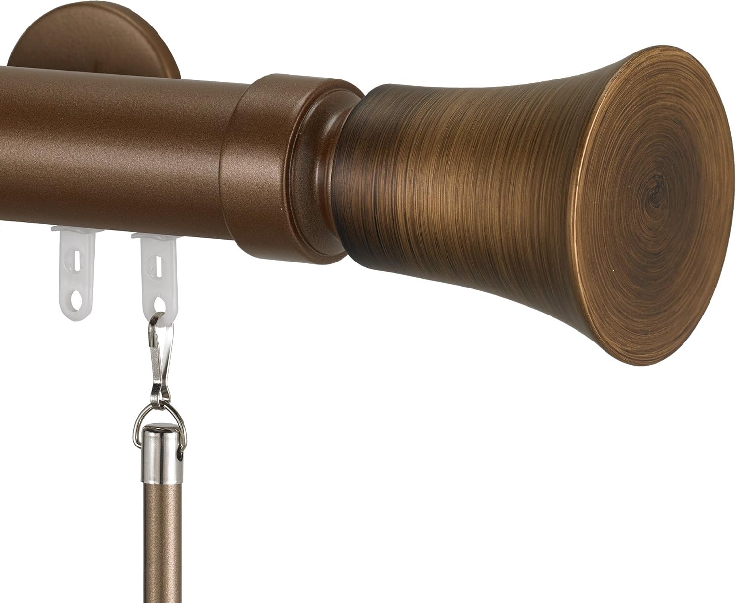 Tekno 40 Tama 1.5 Inch Diameter Single Traverse Window Curtain Rod Set, 132 Inch, Sandal