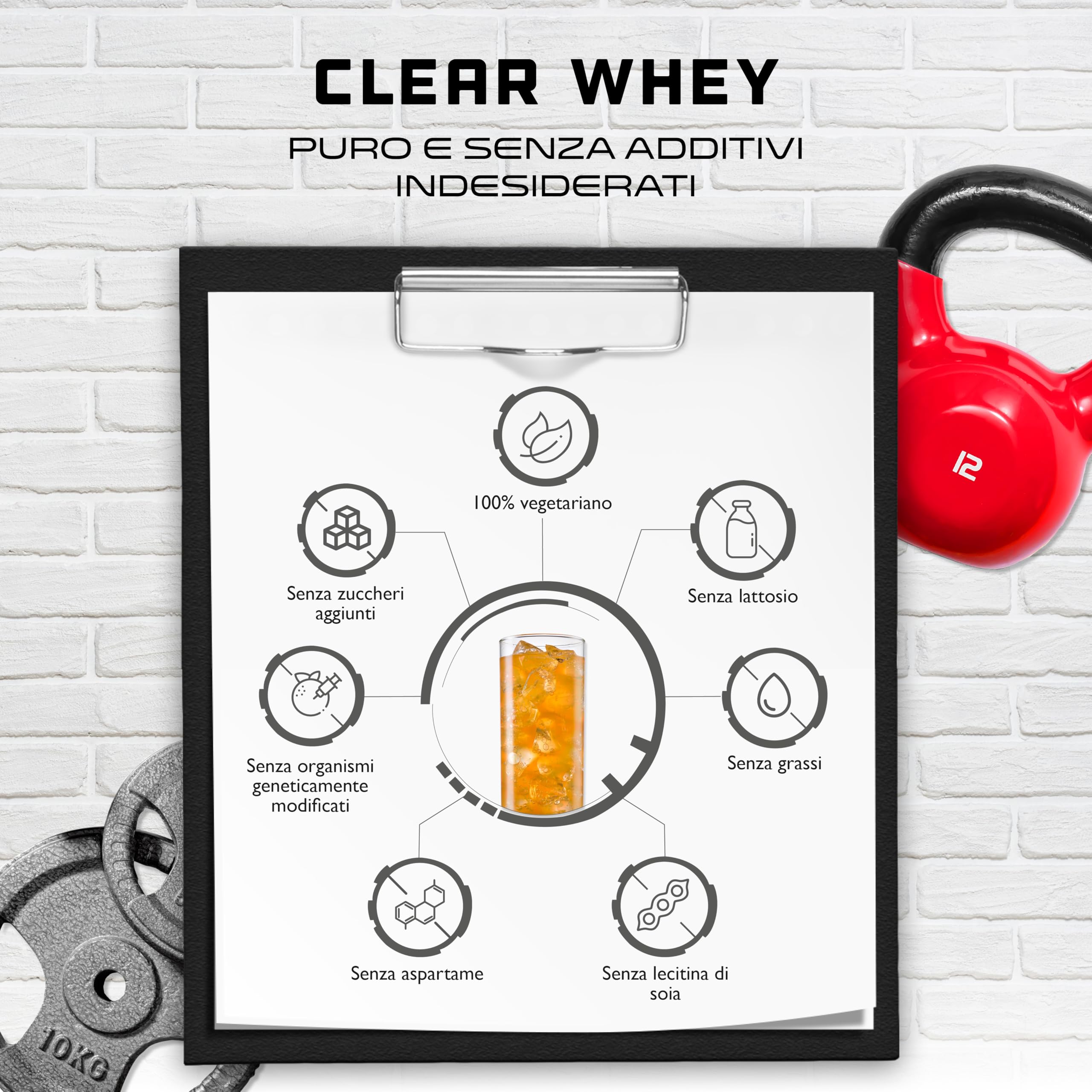 Clear Whey Isolate Protein Shake - Frullato Proteico Fruttato e Rinfrescante - Proteine Isolate del Siero di Latte di Alta Qualità (900 g, Mango e Pesca)