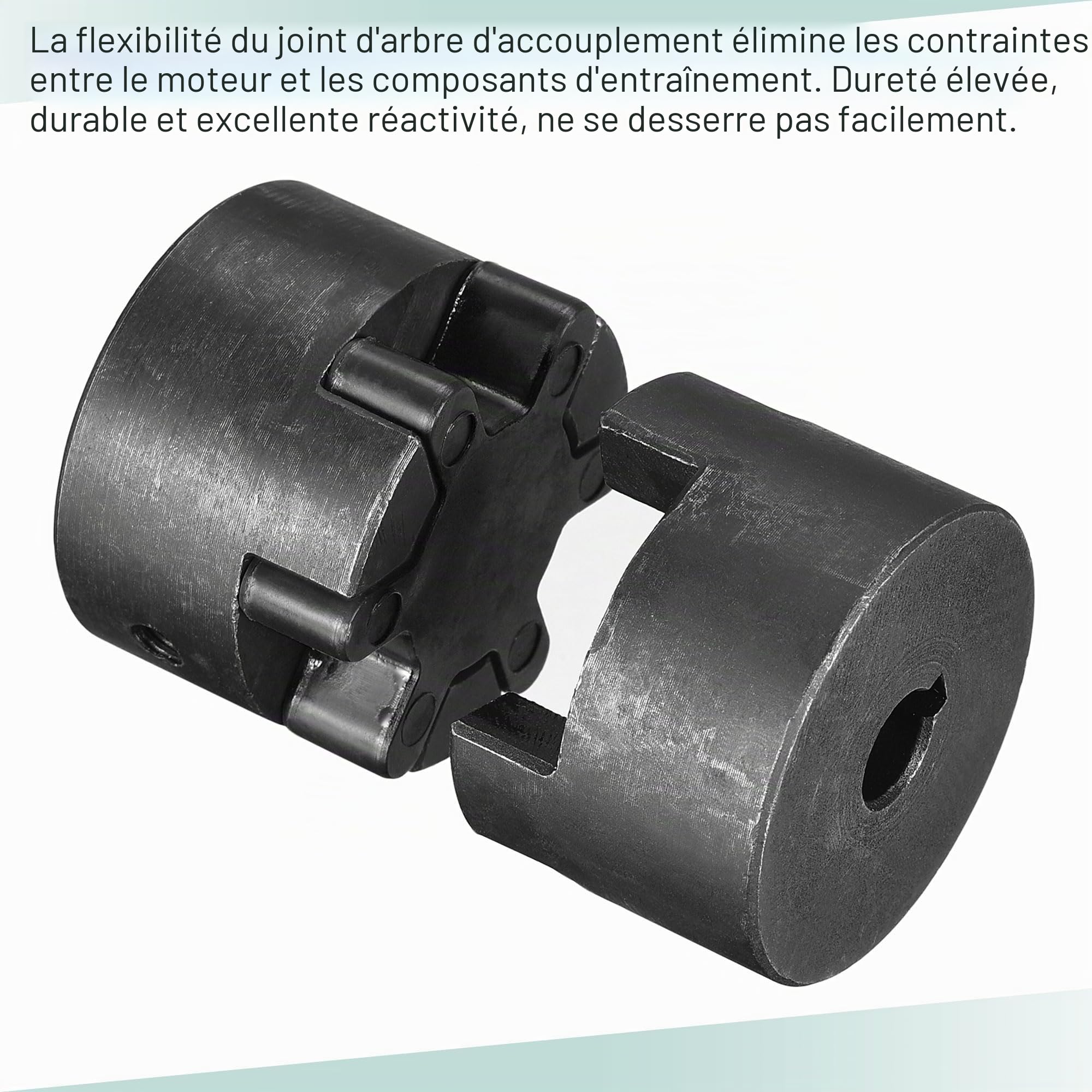 sourcing map Flexible Accouplement Arbre 10mm à 20mm 53mm x 44.5mm Moteur Coupleur Raccord