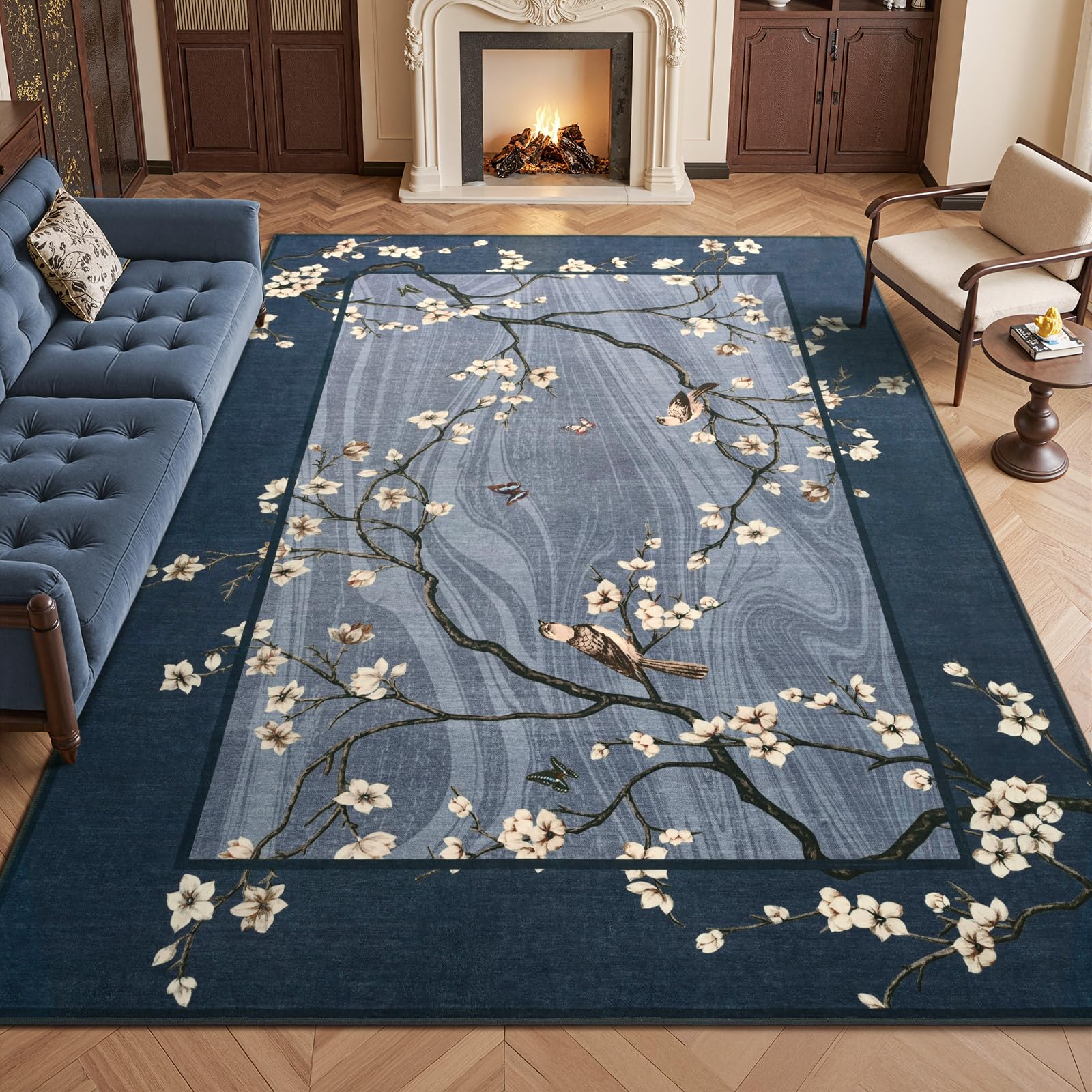 Photo 1 of Opreine 5x7 Oriental Floral Area Rug