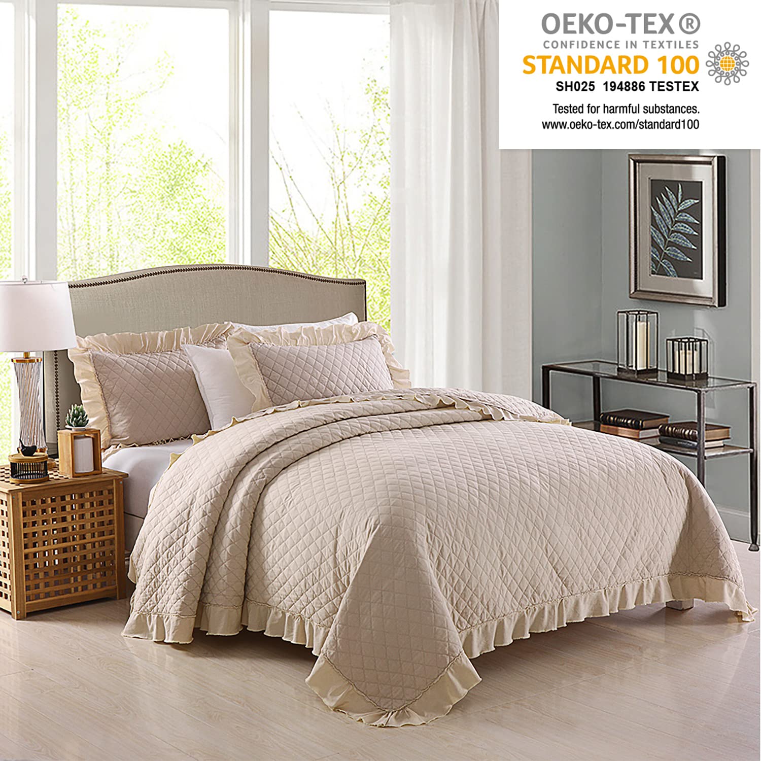 Amazon.com: JML Quilts King Size, Stone Washed Microfiber 3