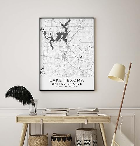 Miniatura 8 de Mapa de Lake Texoma, Estados Unidos, Luz 2 (16x20)