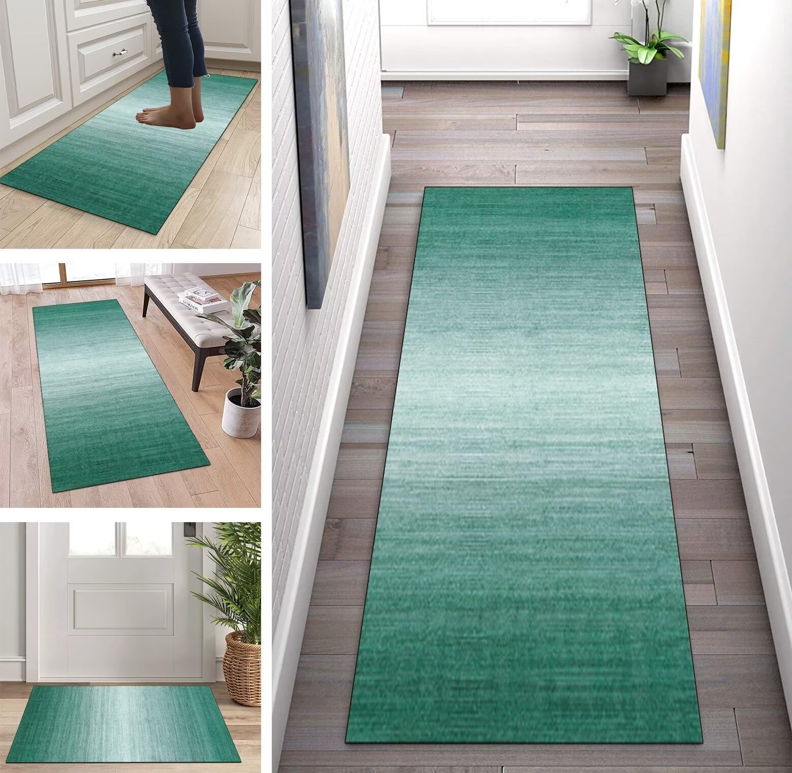 ZUZEKU Anro Tapis de cuisine lavable et antidérapant Gris 110 x 150 cm - Tapis de couloir ZUZEKU Anro Tapis de cuisine lavable et antidérapant Gris 110 x 150 cm - Tapis de couloir
