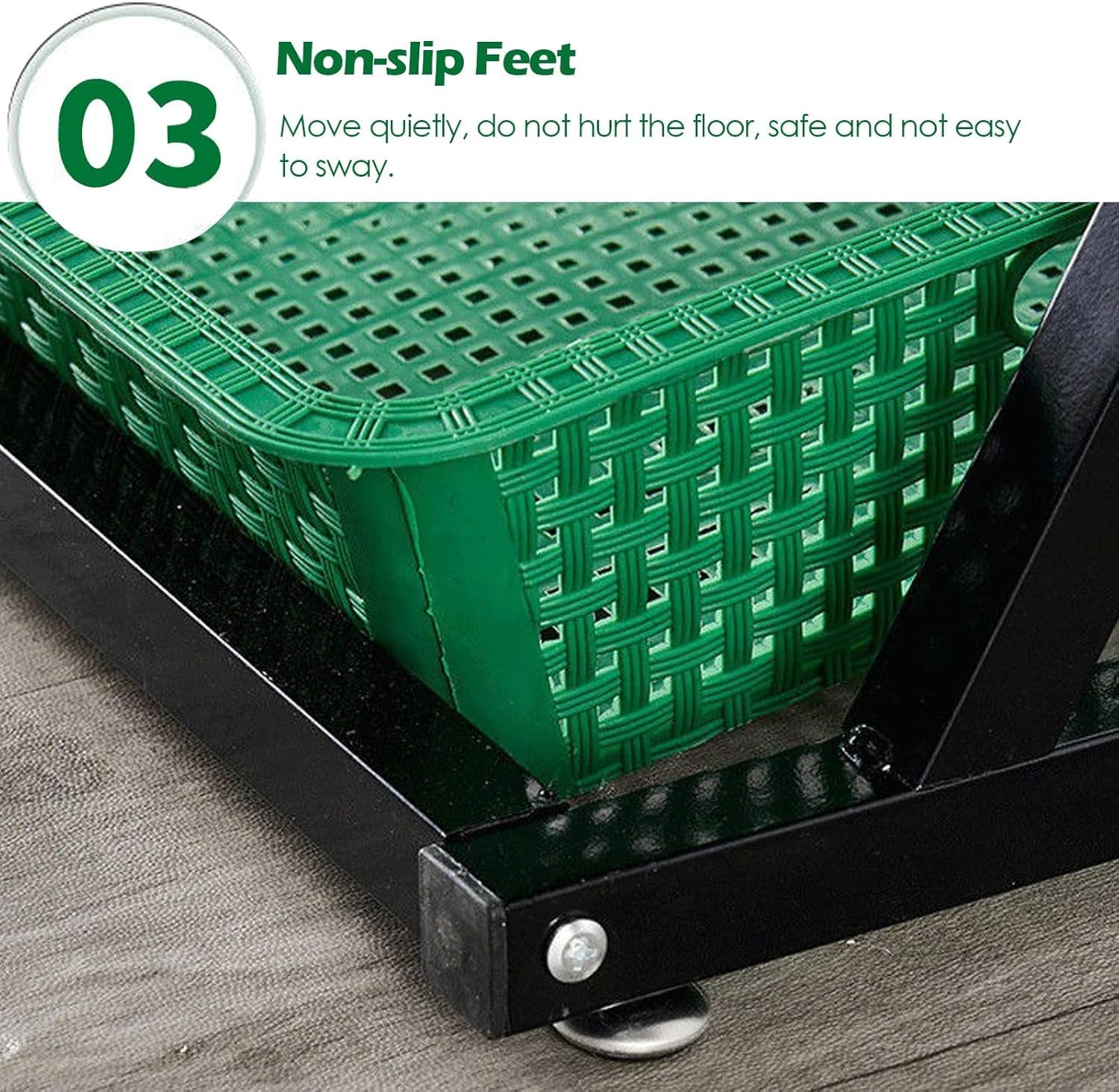 Espositore per Negozi, Grande scaffale per Mercato, Cestino della Spesa, scaffale per Alimenti e Patatine Fritte per minimarket e cucine (Verde, 65x35x110 cm / 25,6x13,8x43,3 Pollici)