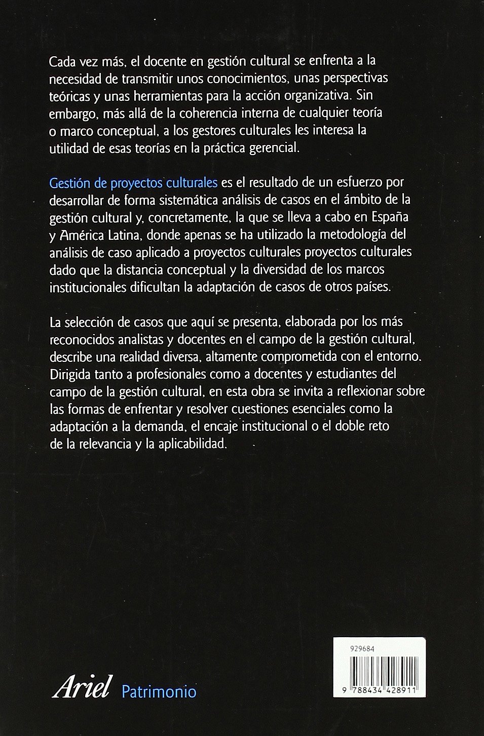 Gestión de proyectos culturales: 2ª edición actualizada: 1 (Ariel Arte y Patrimonio)