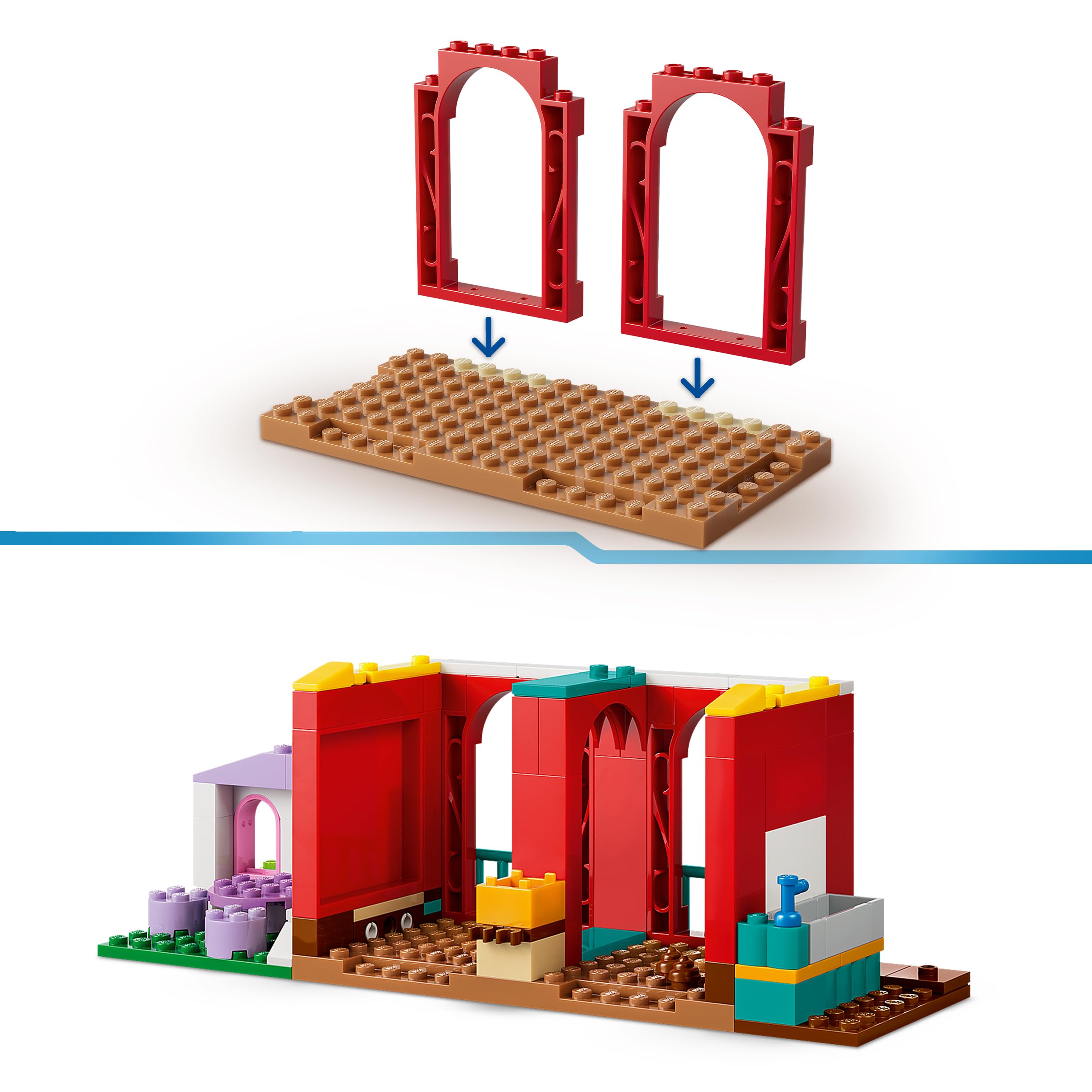 LEGO | Disney Pixar Il Ranch dei Cavalli di Blaze - Giocattolo con le Minifigure di Woody e Jessie oltre a 3 Cavalli e un Maiale - Regalo per Bambine e Bambini da 4 Anni Fan di Toy Story 5-43304