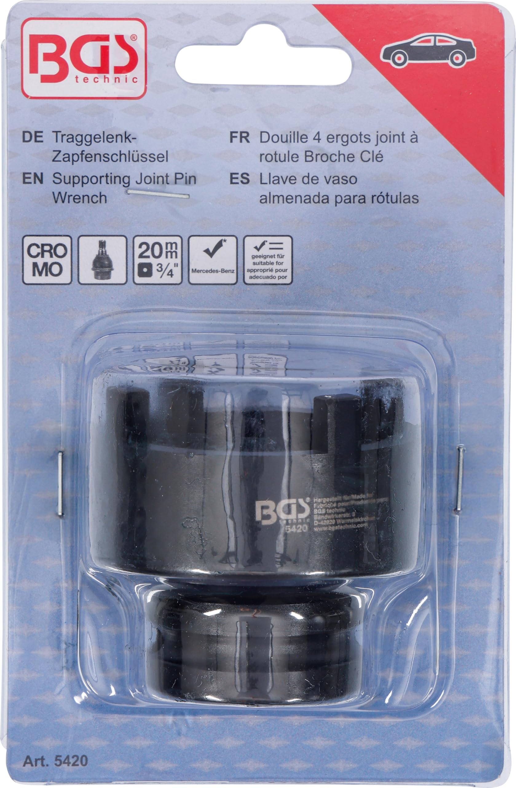 BGS 5420 | Douille 4 ergots joint à rotule Broche Clé | pour Mercedes-Benz classe M
