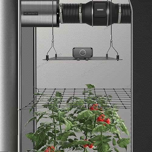 Miniatura 5 de AC Infinity Red de enrejado para tienda de cultivo de 4 x 4 pies, red elástica resistente con ganchos de acero, soporte hidropónico flexible para