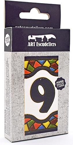 Miniatura 2 de Números de casa 3 pulgadas. Azulejos de números de casa pintados a mano para letreros, direcciones y nombres. Números de dirección para casas.