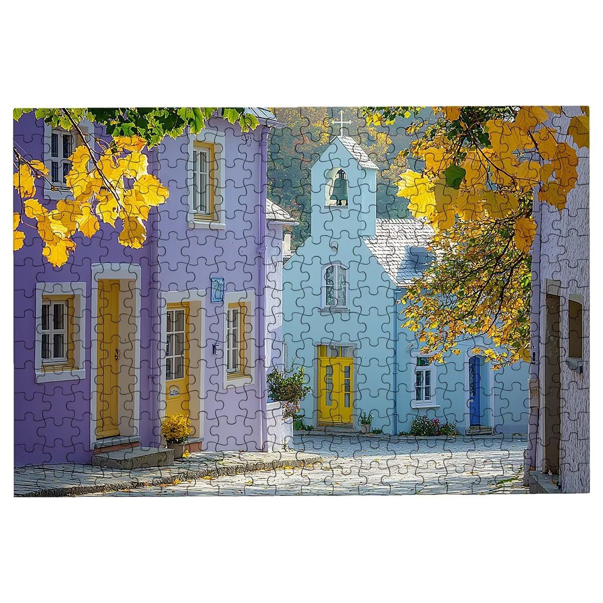 Puzzle 5000 sztuk arkusz, puzzle jesień 5000 dorosłych, puzzle dla dorosłych z pudełkiem prezentowym, drewniane puzzle dla całej rodziny, oryginalne prezenty dla kobiet Decor -2796