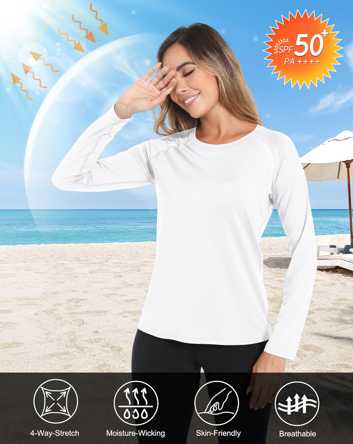 Boyzn 1, 3 or 5 Pack Women's Long Sleeve T Shirts Quick Dry UPF 50+ Sun Protection Shirts Athletic Exercise Gym Yoga T-Shirts - Image 4