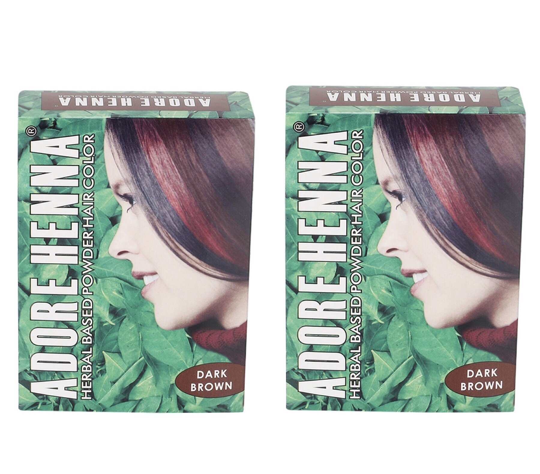 Herbal Powder Hair Color, Dark Brown,pack of 2,60gX2
