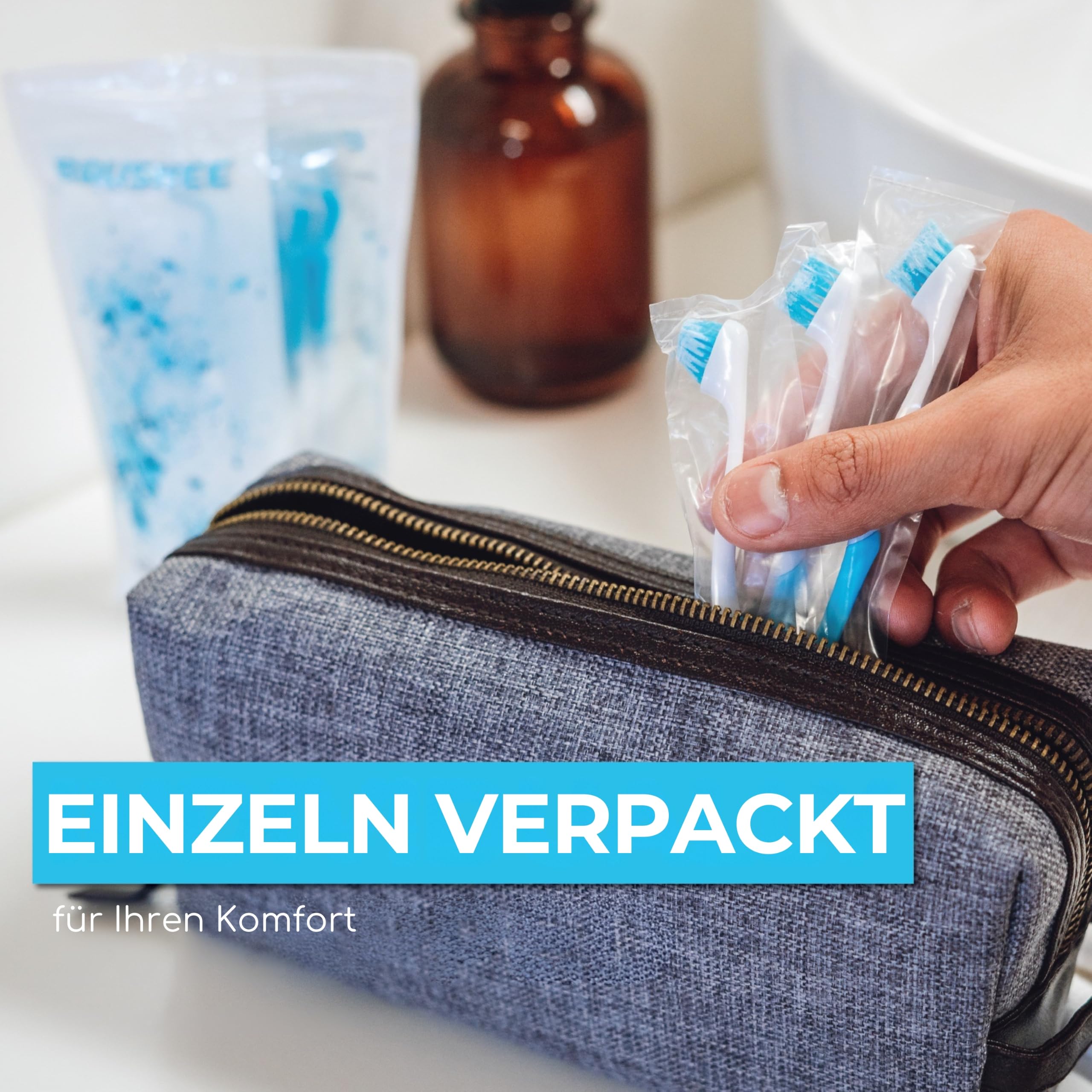 Brushee Einwegzahnbürste Mit Zahnpasta, Mini Zahnbürste, Einzeln, 36 Stück | Zahnbürste To Go Mit Zahnpasta, 4 In 1 Mit Zahnseide Und Zahnstocher, Ohne Wasser, Für Unterwegs, 36 Stück
