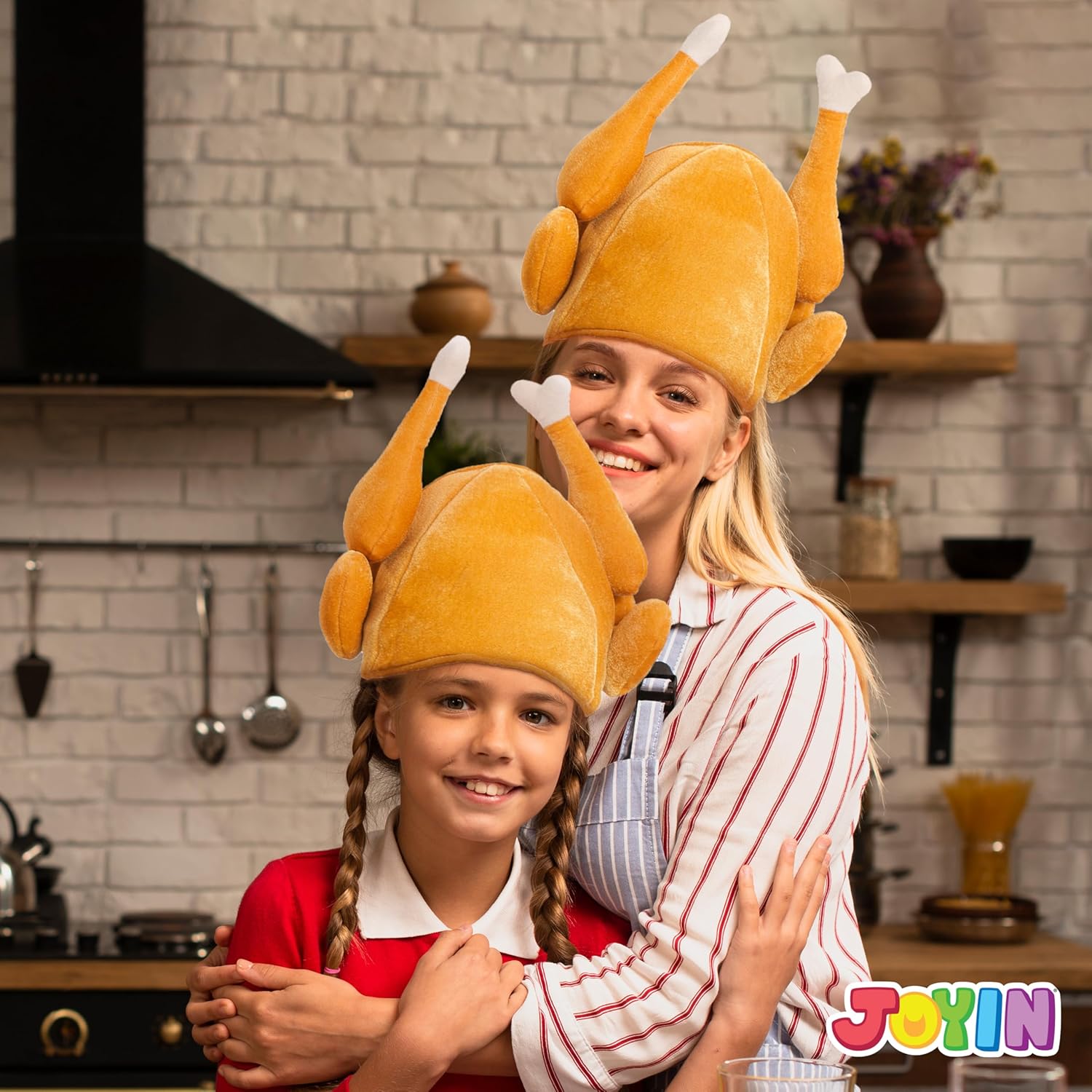 Spooktacular Creations 3 Pack Plush Roasted Turkey Hats for Thanksgiving and Halloween Costume Dress Up Party - Image 6
