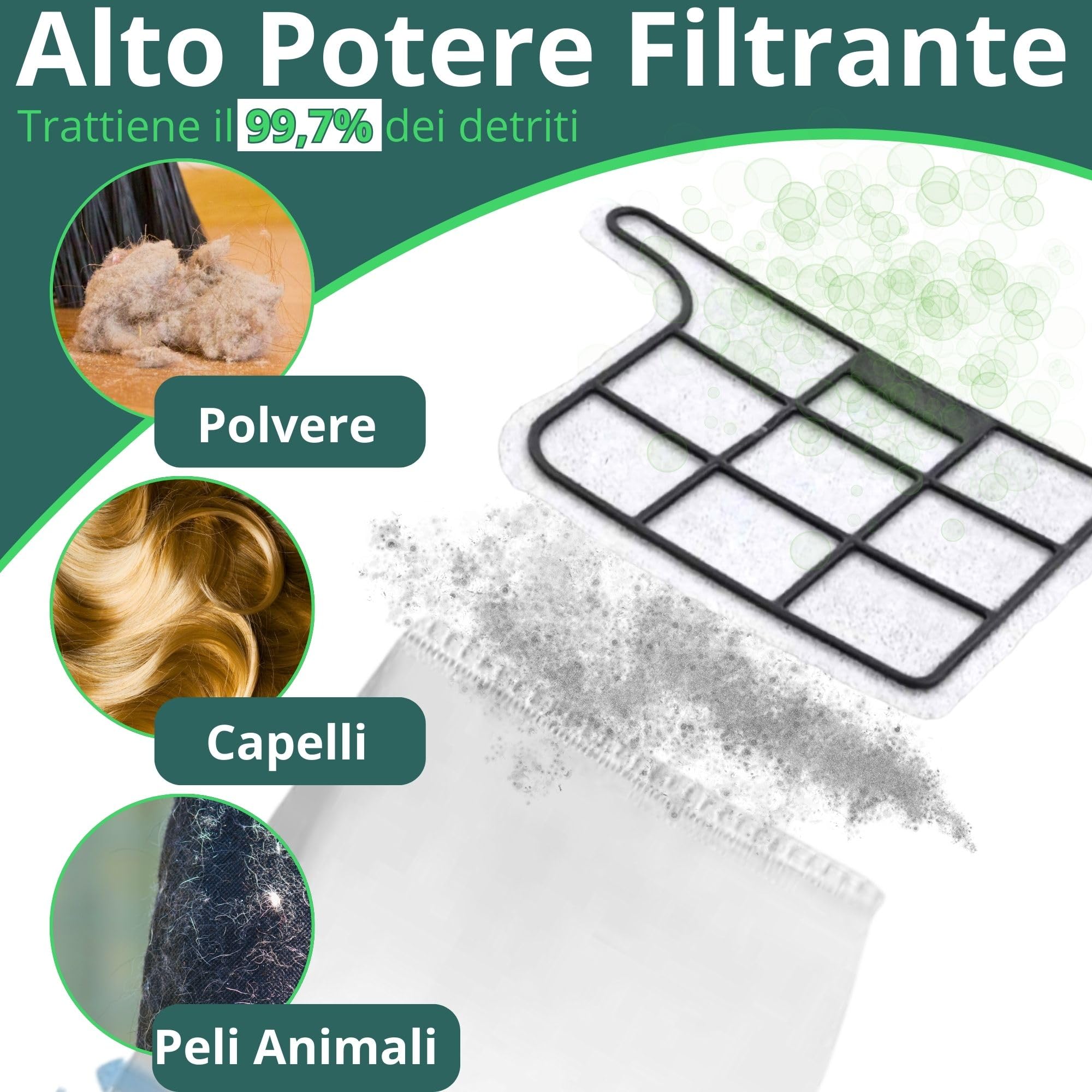 NAMAI - Set di 4 Filtro Folletto VK135/136, Ricambi 100% Compatibili, Resistenti e Antibatterici, Filtri Folletto VK135, Ricambi Folletto (4 PZ) - 4