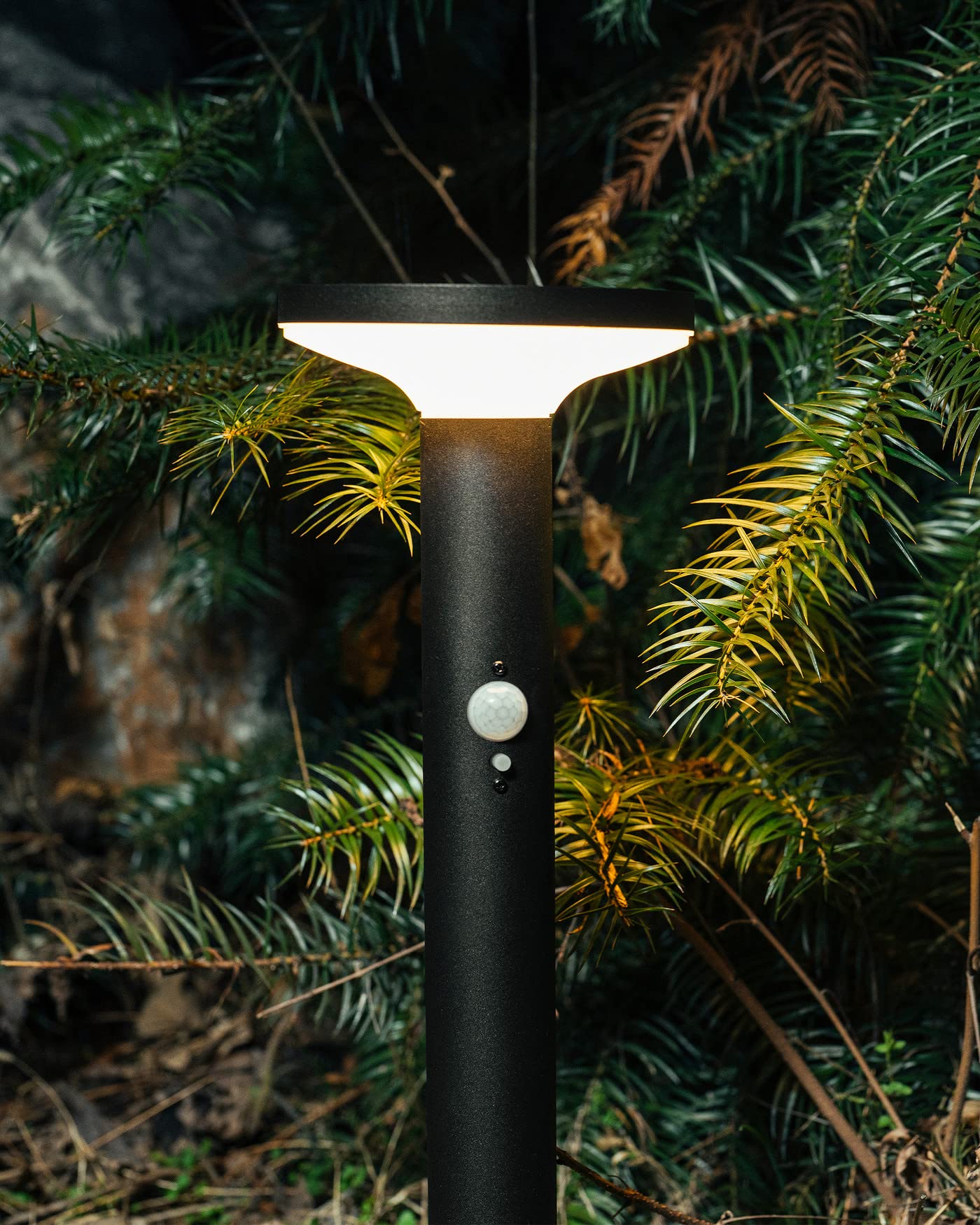 Yoolax Solar Pathway Lights Outdoor Motion Sensor Landscape Lights 2 Pack Waterproof Dusk to Dawn Path Lights for Garden, Patio, Yard, Driveway (Black)