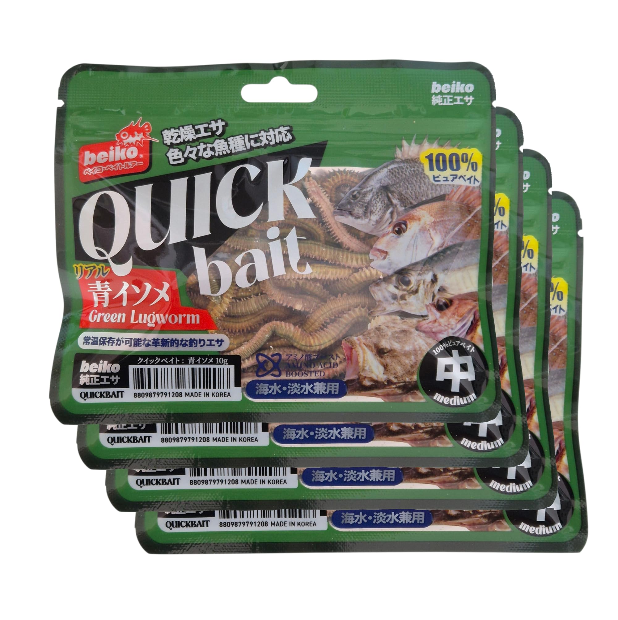 Amazon | クイックベイト 乾燥青イソメ、4個まとめ売り、釣り餌 | ノー