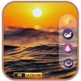 リラックスできる夕日の波: 睡眠環境スクリーンセーバー