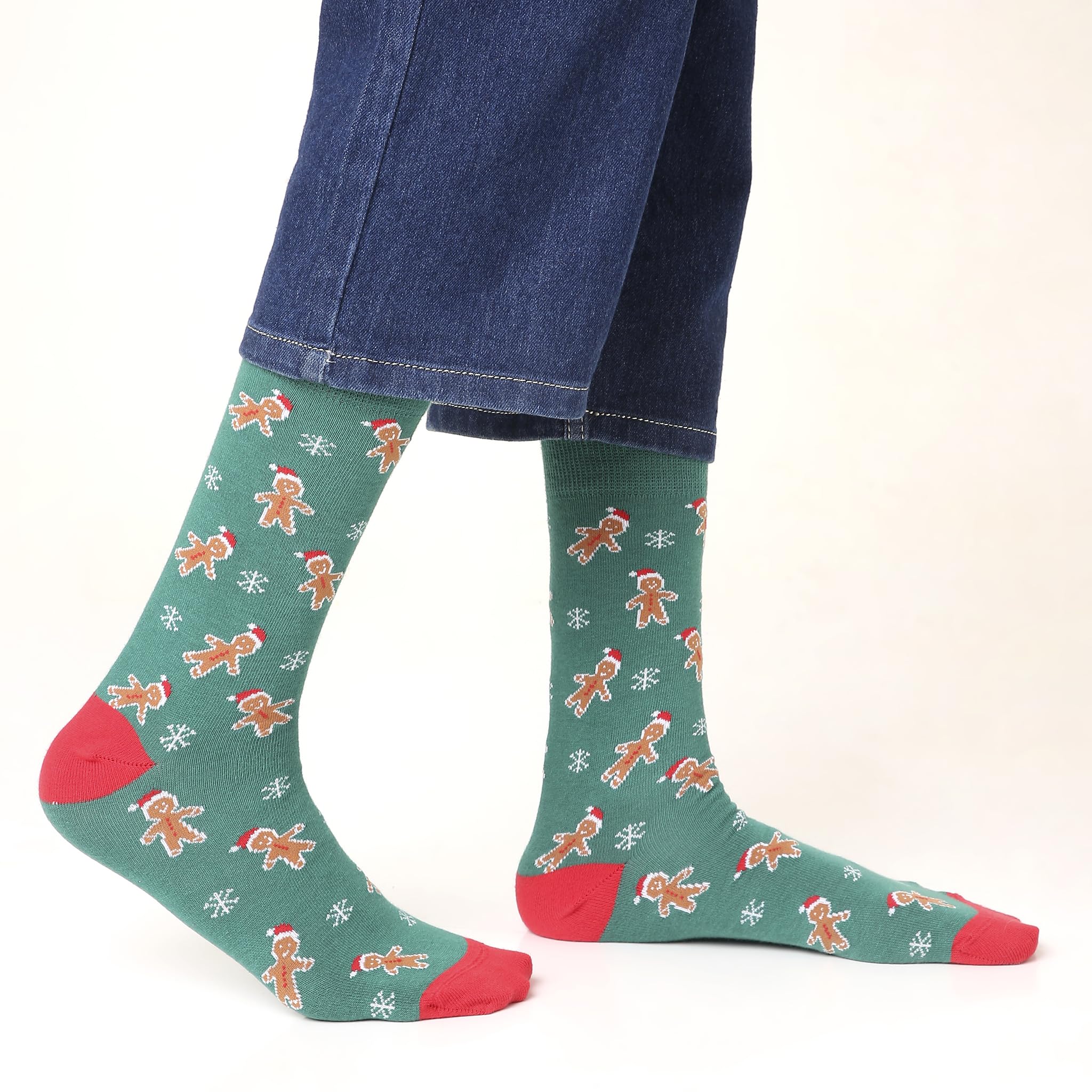 Mint & Oak Long Socks For Men, Soft Cotton Calf Length Socks, Funky & Odour Free, Full Length Colorful Sock Gift For Men - Set of 1 - Image 2 thumbnail