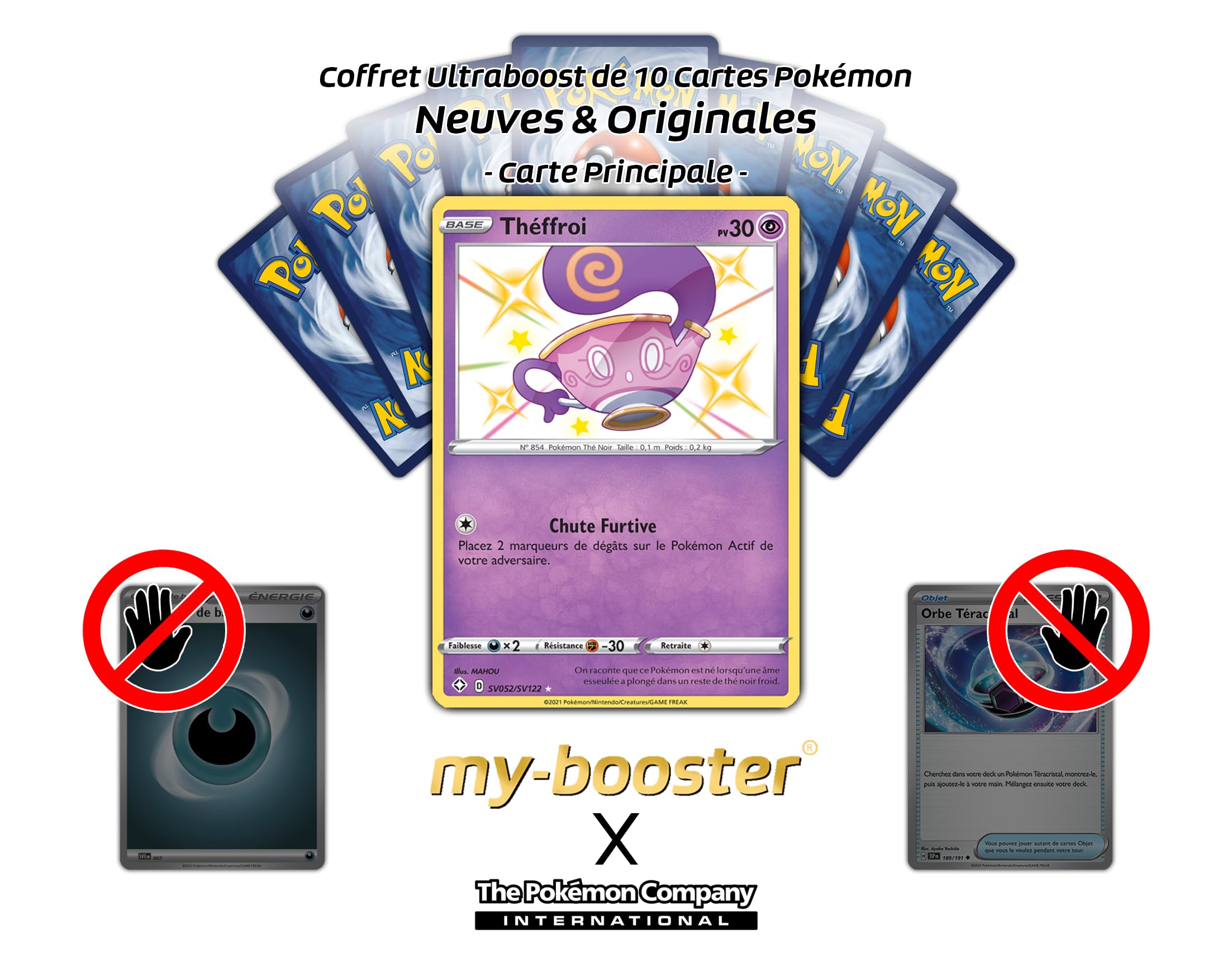 my-booster Théffroi (Sinistea) SV052/SV122 Cromatico Secreto X Écarlate et Violet 4.5 Destinées Radieuses - Box di 10 carte Pokémon Francese