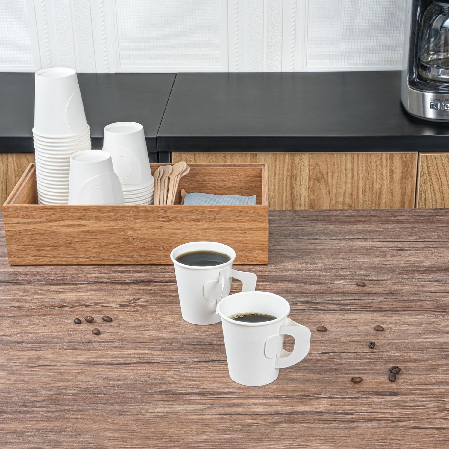 Restaurantware Coffee Cups With Handle 1000 Count 7 oz Hot Beverage Cups Single-Wall Disposable White For Hot Drinks