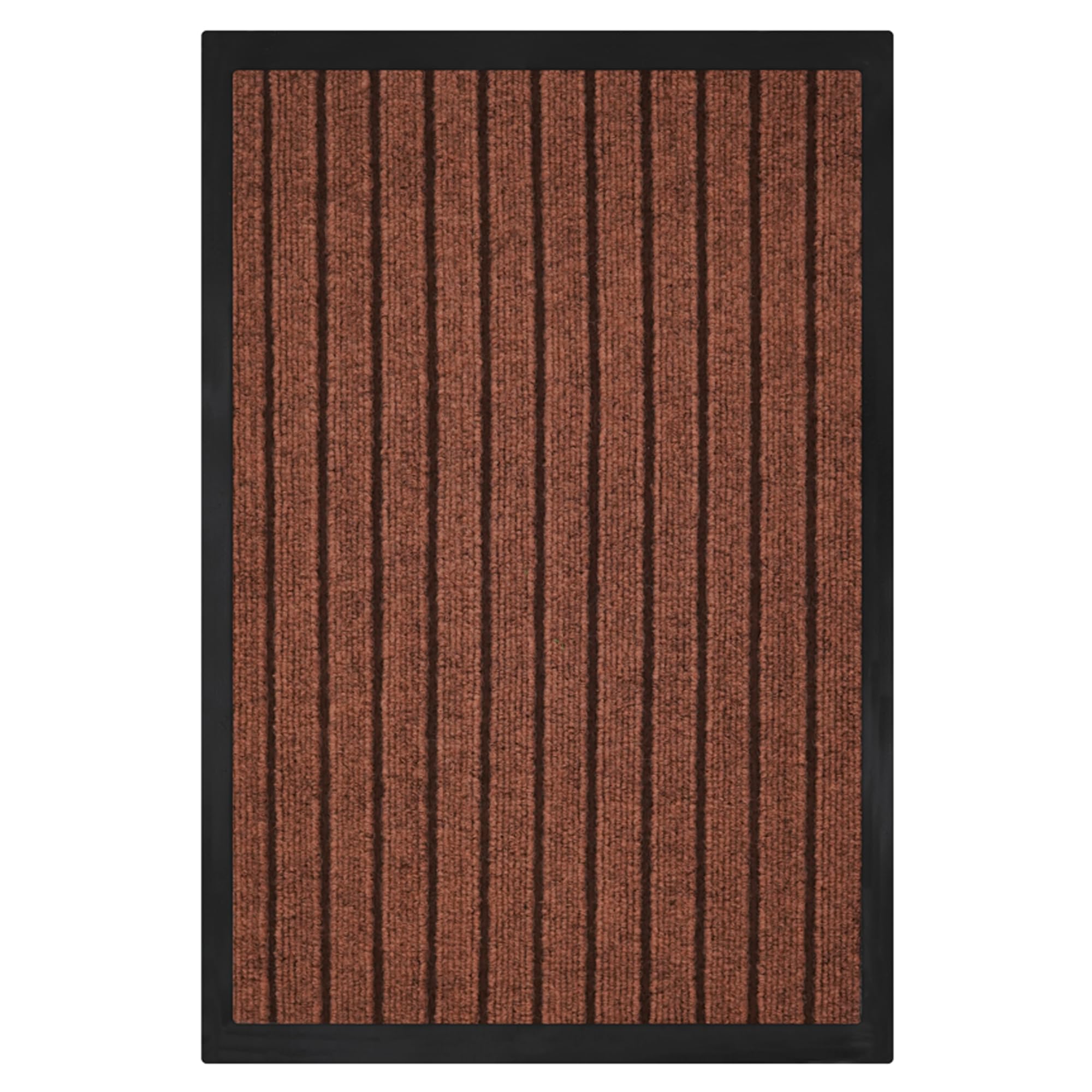 SG Traders Washable Door Mats - 7 Stripes Non-Slip Rubber Backed Doormats Indoor & Outdoor - Highly Absorbent Door Mats, Floor Mat, Kitchen Mat Perfect Dust Grabbing Dirt Trapper (80x200cm-Brown)