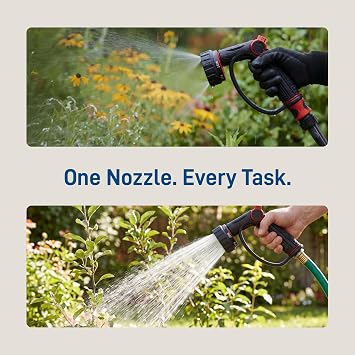 Orbit 58993 7-Pattern Watering Nozzle with Thumb Control, Black