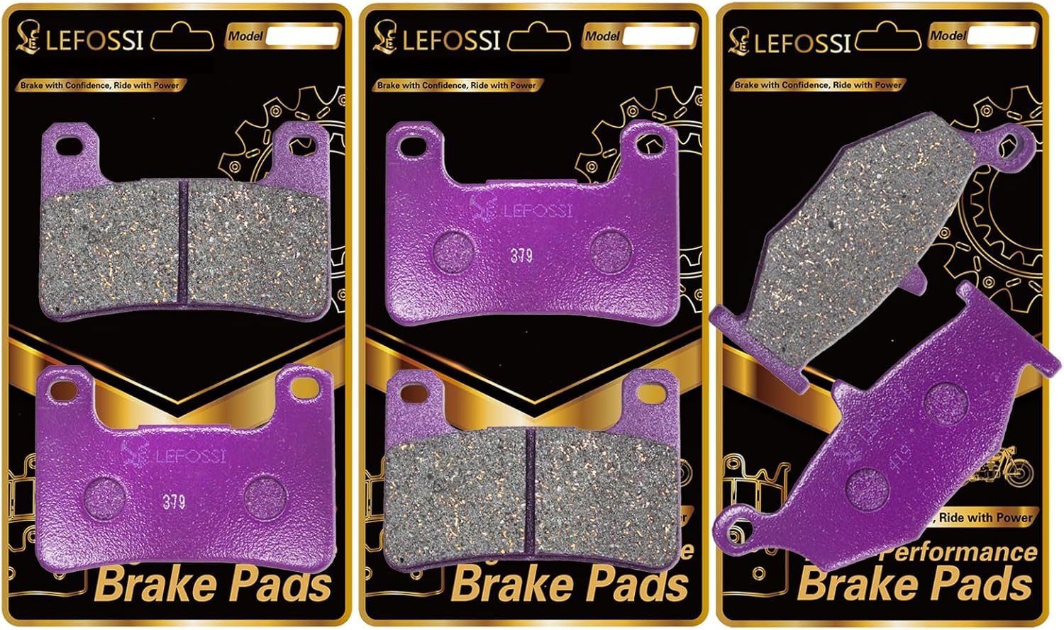 Carbon Fiber Front Rear Brake Pads Compatible with for Suzuki GSXR750 GSXR600 2006-2010 GSXR1000 07-08 GSX1300R Hayabusa 08-12 DL1000 Vstrom 14-20 DL1000XT Vstrom 2018-2020 FA379F FA419R