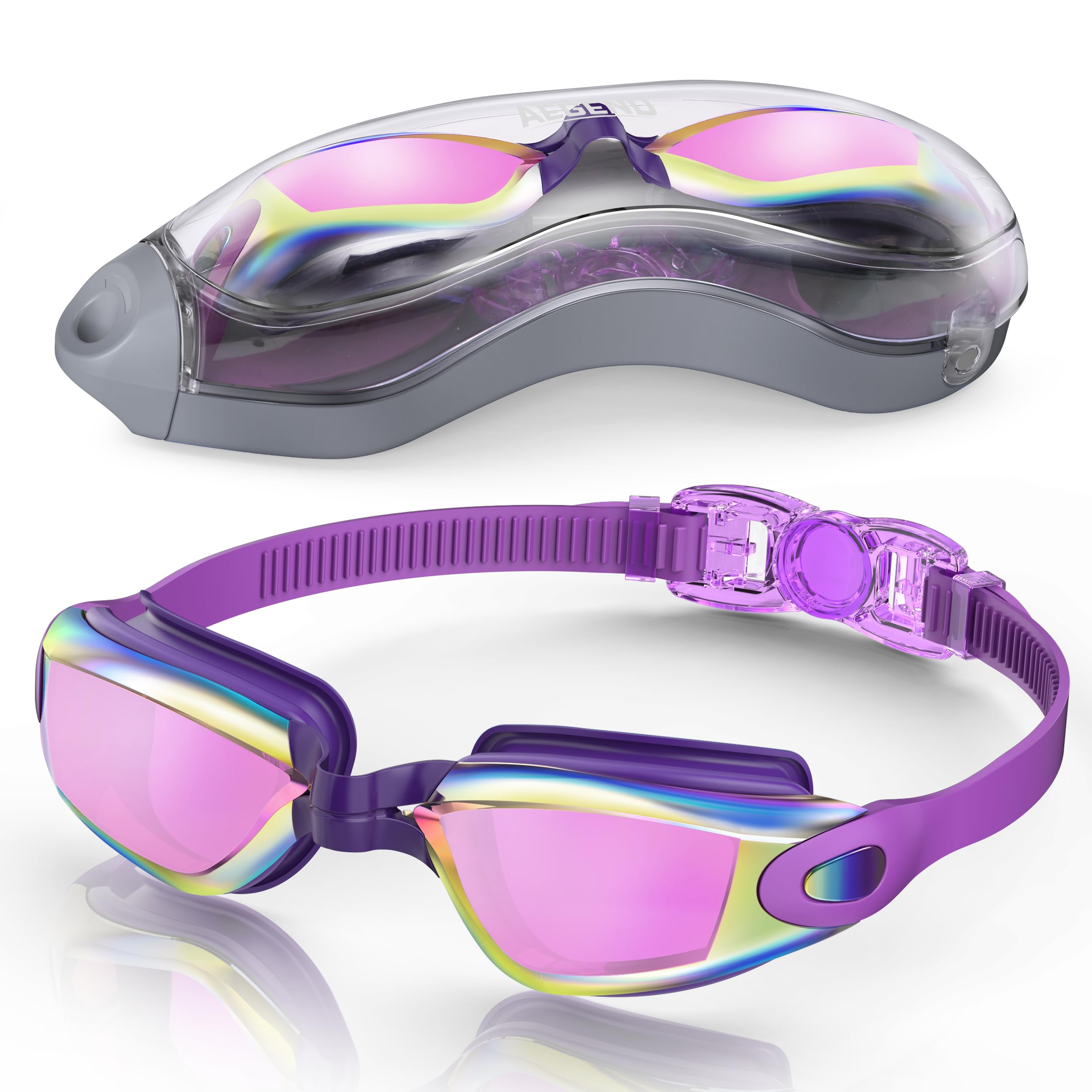 AegendSwim Goggles, Swimming Goggles No Leaking Full Protection Adult Men Women Youth