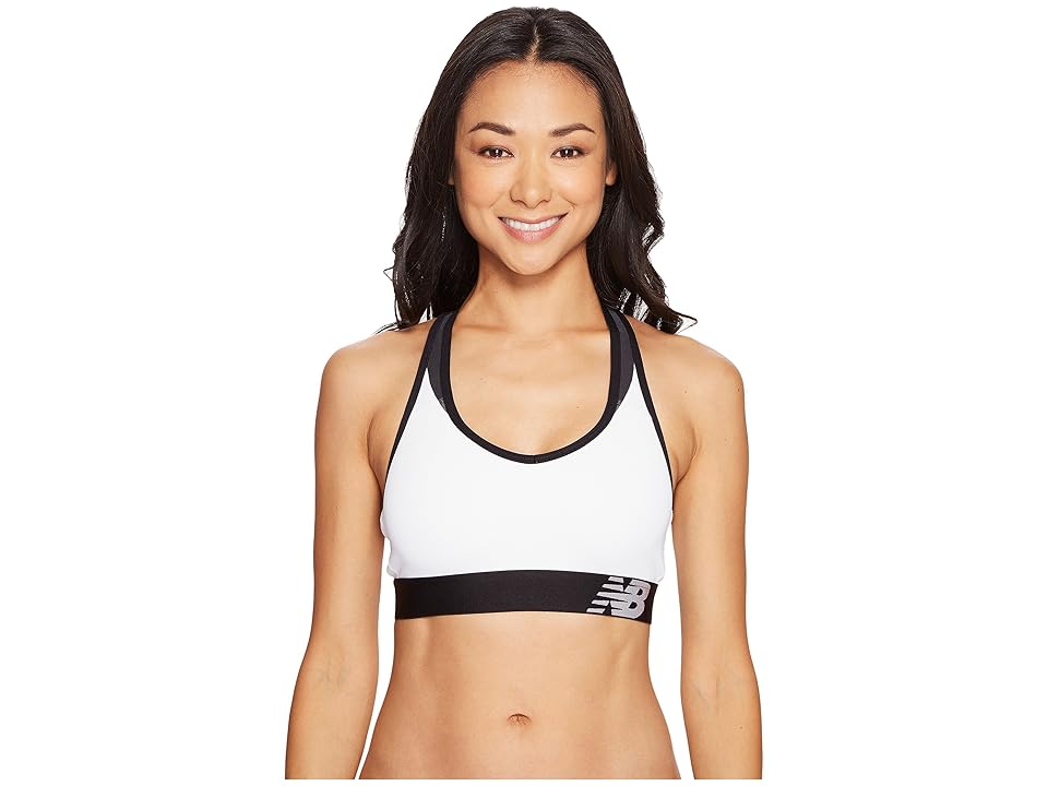 

New Balance Pace Bra (White/Black) Women's Bra