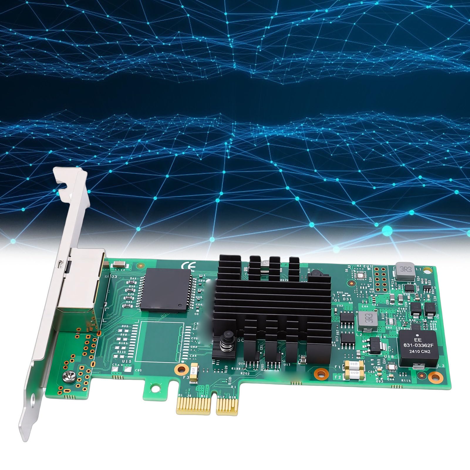 Garsent Dwuportowa Karta Sieciowa Gigabit PCIe, Adapter Ethernet PCI Express 2.1 X1 z Chipsetem 350AM4, do Przemysłowych urządzeń Wizyjnych do Komputerów Stacjonarnych