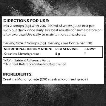 Creatine Monohydrate Powder – Creapact Pure® Micronised Creatine – 500g