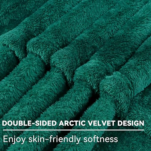 Miniatura 6 de Manta de forro polar, acogedora, suave y ligera, cálida manta de felpa verde para otoño, sofá, cama, camping, viajes, picnic, al aire libre, ropa de