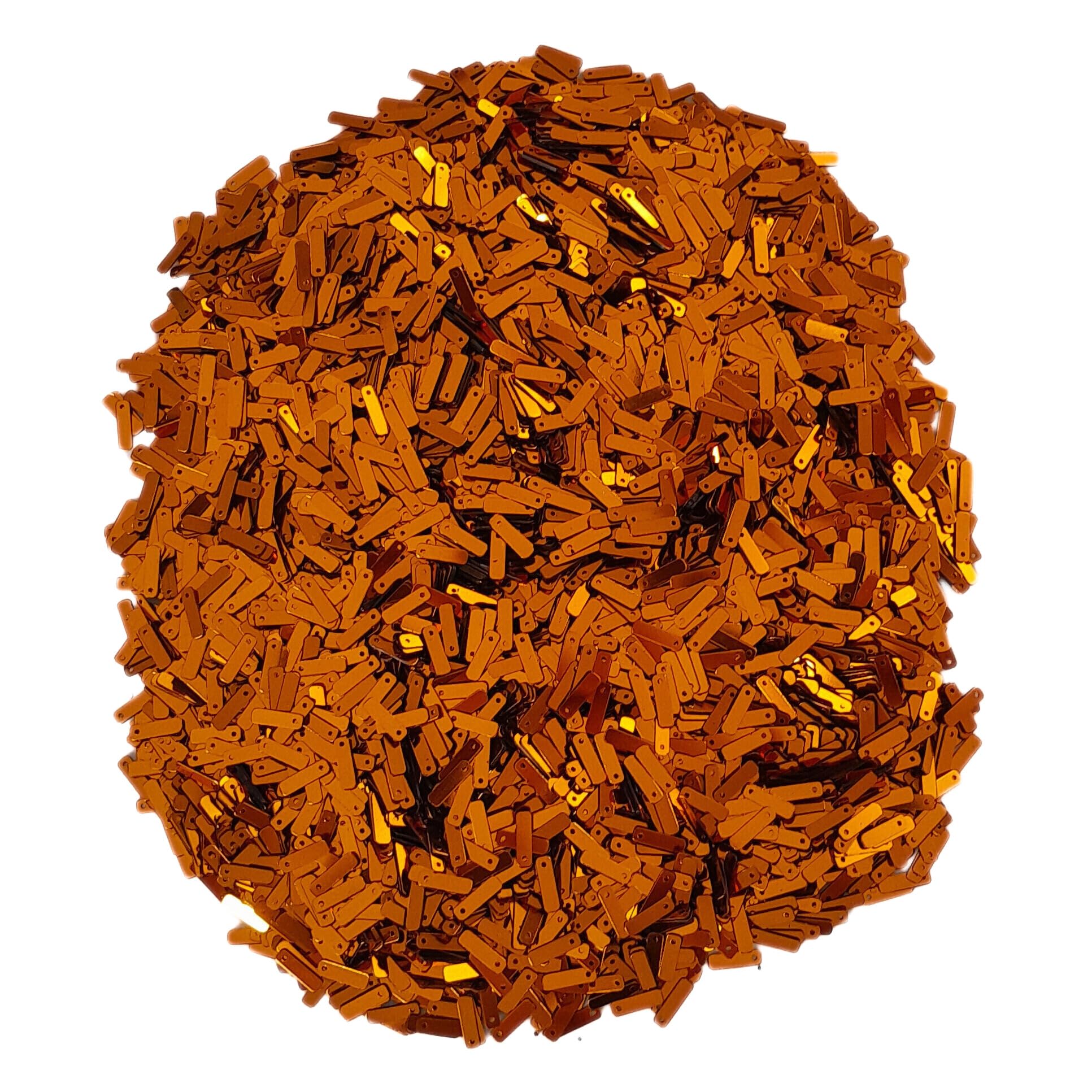 Deglation Studio Bronze 1200 Pcs 4x14mm Bulk Loose Iridescent Rectangle Sequins, Rectangular Gold Embriodery Rectangular Sequins for Craft DIY Sewing