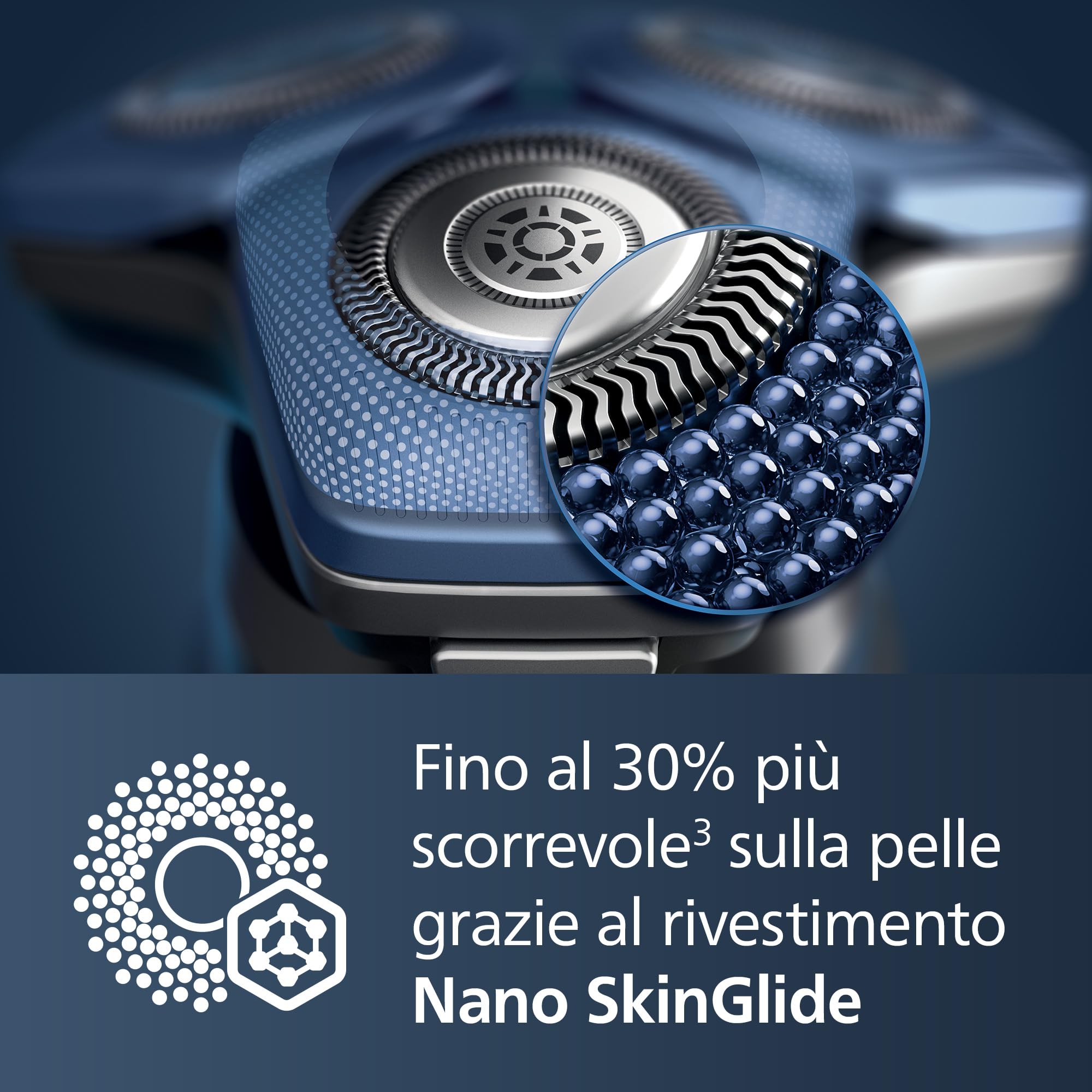 Philips Shaver Series 7000 - Rasoio elettrico da uomo, umido e asciutto, con tecnologia SkinIQ, rifinitore a scomparsa, base di ricarica, custodia da viaggio e spazzola di pulizia