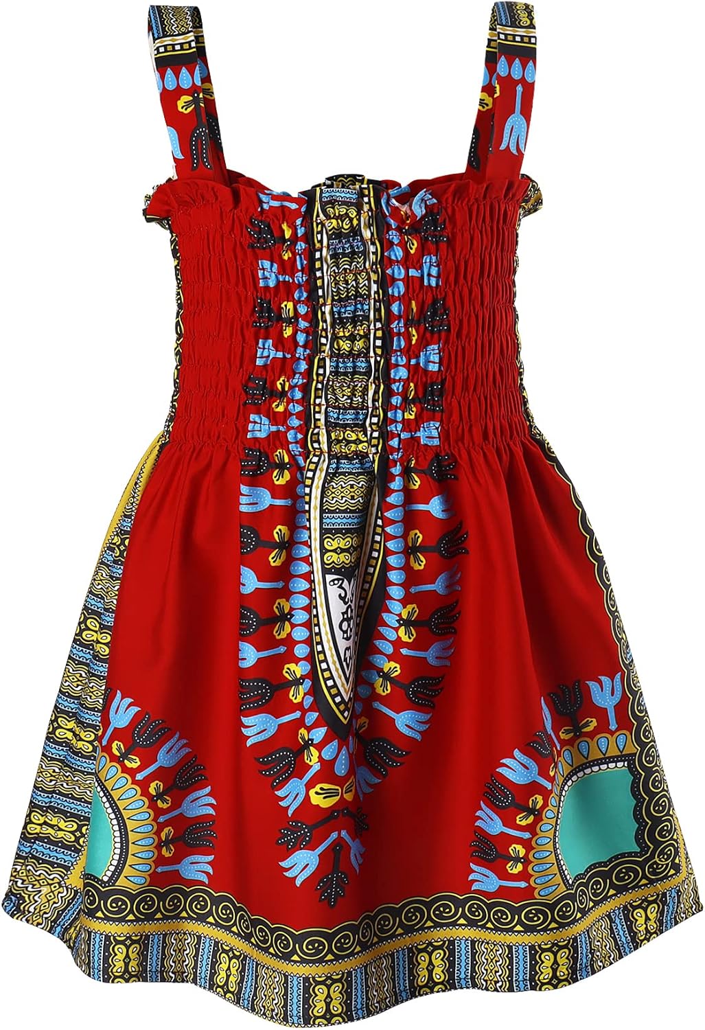 MODNTOGA African Attire for Toddler Girl Dashiki Dress Kids Girls African Print Clothing Black History Months Ankara Outfit
