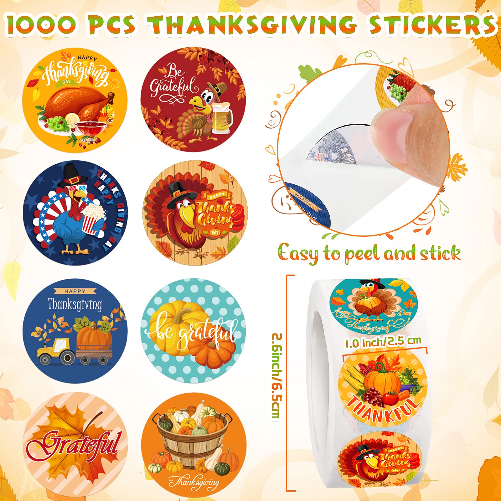 Craft Adhesive Decals 1000Pcs Fall Stickers - 16 Highland Cow Designs For Autumn Crafts & Party Decorations Autumn Party Favors