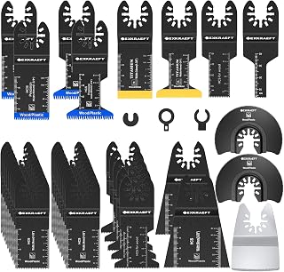 38 PCS Oscillating Tool Blade for Metal, Wood and Drywall, Japanese Teeth Oscillating Saw Blades for Wood, Universal Multi Tool Blades Kits Fit Milwaukee Ryobi Rockwell Fein and More