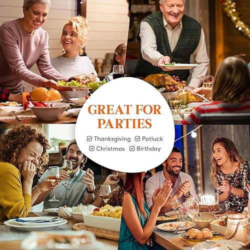 Miniatura 9 de Lifewit Cazuela doble aislada para almuerzo térmico para fiestas de comida, picnic, playa, se adapta a cazuela de 9 x 13 pulgadas, expandible por