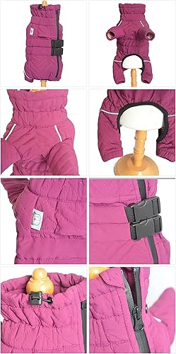 Miniatura 2 de Chaleco cálido de doble capa para perro, 4 patas cubiertas, resistente al viento, impermeable, reflectante para perros pequeños, medianos y grandes,