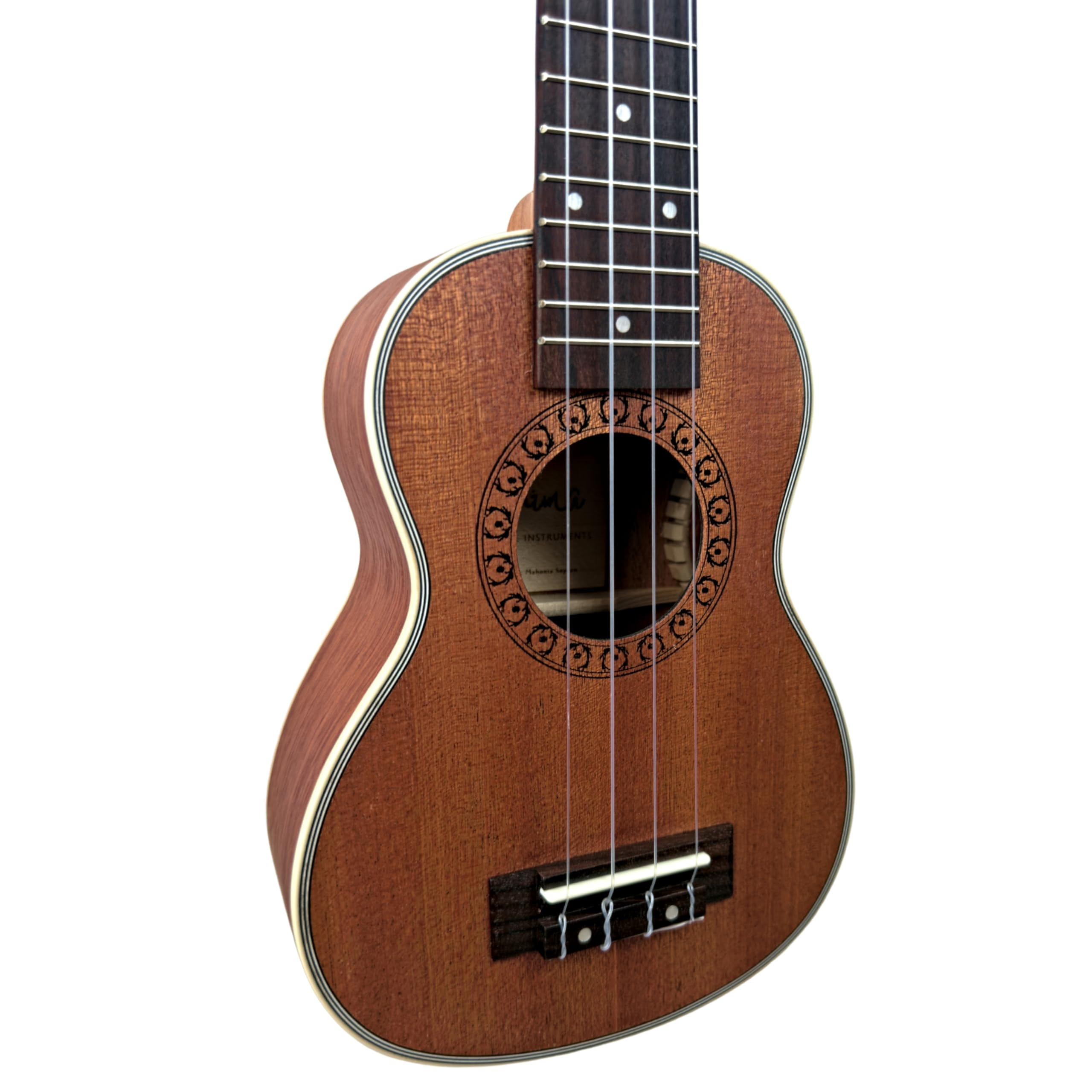 ANIMA Set ukulele soprano Mahonia in mogano con borsa e metodo facile, ideale per principianti, bambini e adulti