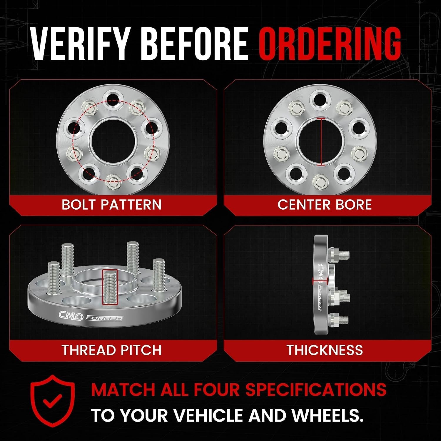 CMO 20mm 5x114.3 Wheel Spacers Fits Lexus IS300, IS350, IS250, LS430 2PCS