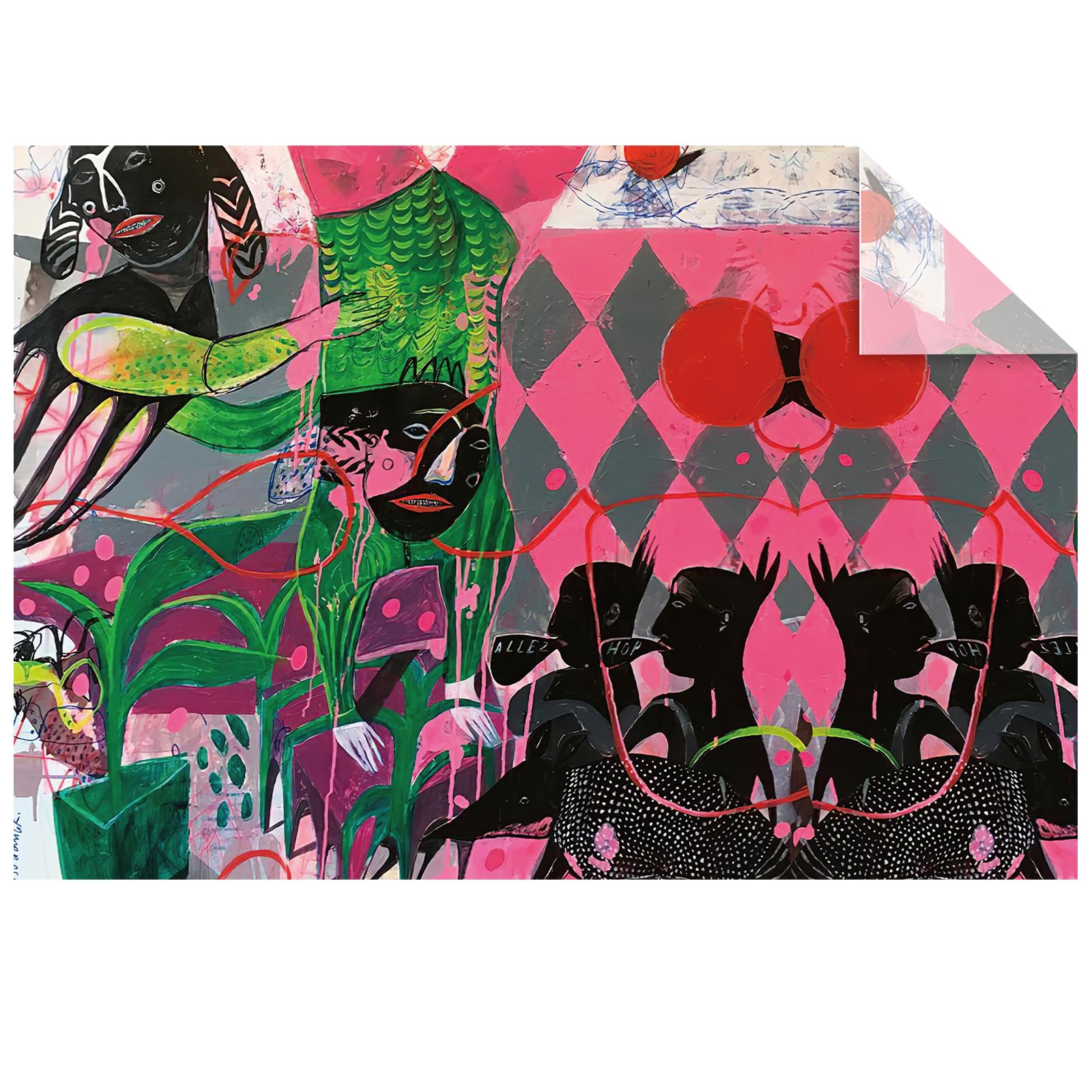 Gcardist Colored Printed Tissue Paper 15 Sheets of 20x29 inch Colorful Decorative Decoupage Tissue Paper for Gift Bags Wrapping, and Art Craft Party Favor Decoration (Abstractionism, Large Size)