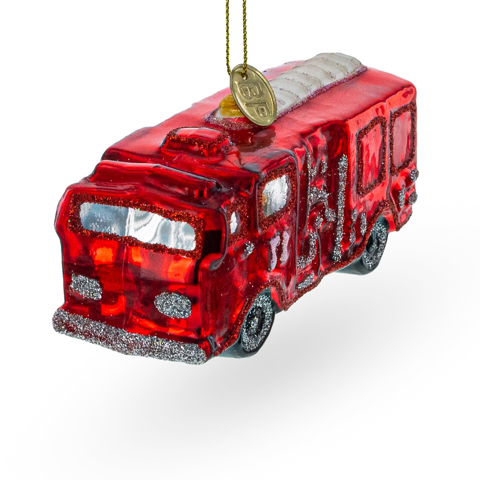 Camion de pompiers pour sapin et ambiance festive de Noël en famille