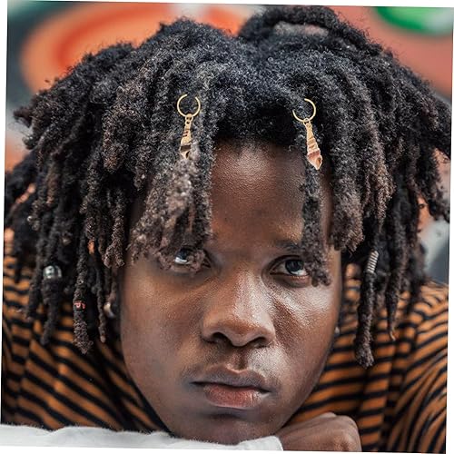 Miniatura 9 de 13 dijes de anillo de rastas estilo concha de playa estilo concha para el cabello, anillos decorativos para trenzar rastas, abalorios de joyería