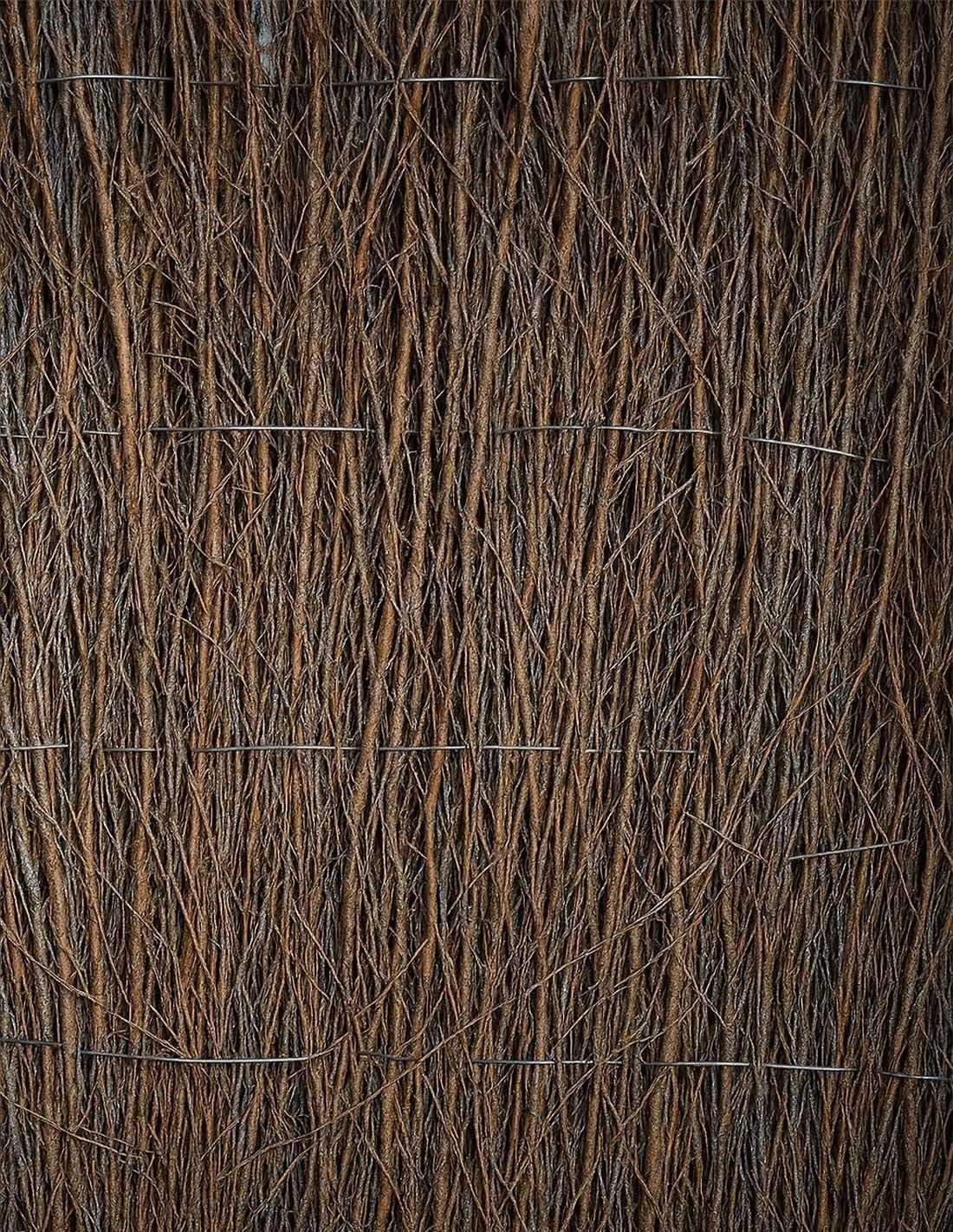 JARDIN202 - Cerramiento de Brezo Natural Alta Densidad 1800g/m² Ocultación 80% para Jardín, Terraza o Balcón, Cosido con Alambre Galvanizado | 1x5m