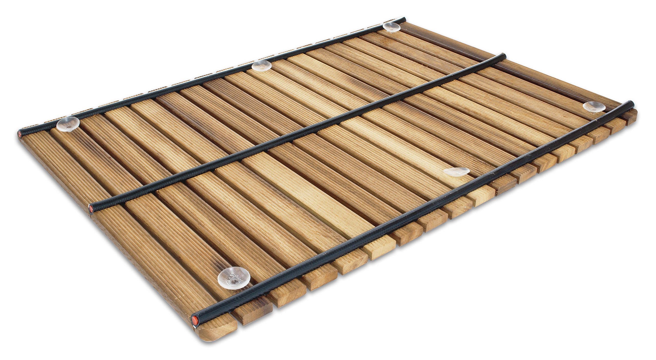 Tarima/Alfombra Flexible para Ducha y baño, en Madera de Teca (50 x 70 cm)
